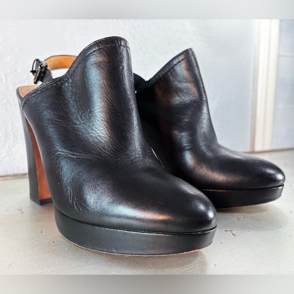 COACH Vintage Black Carmine Slingback Platform Clogs Size 10B - Picture 13 of 15